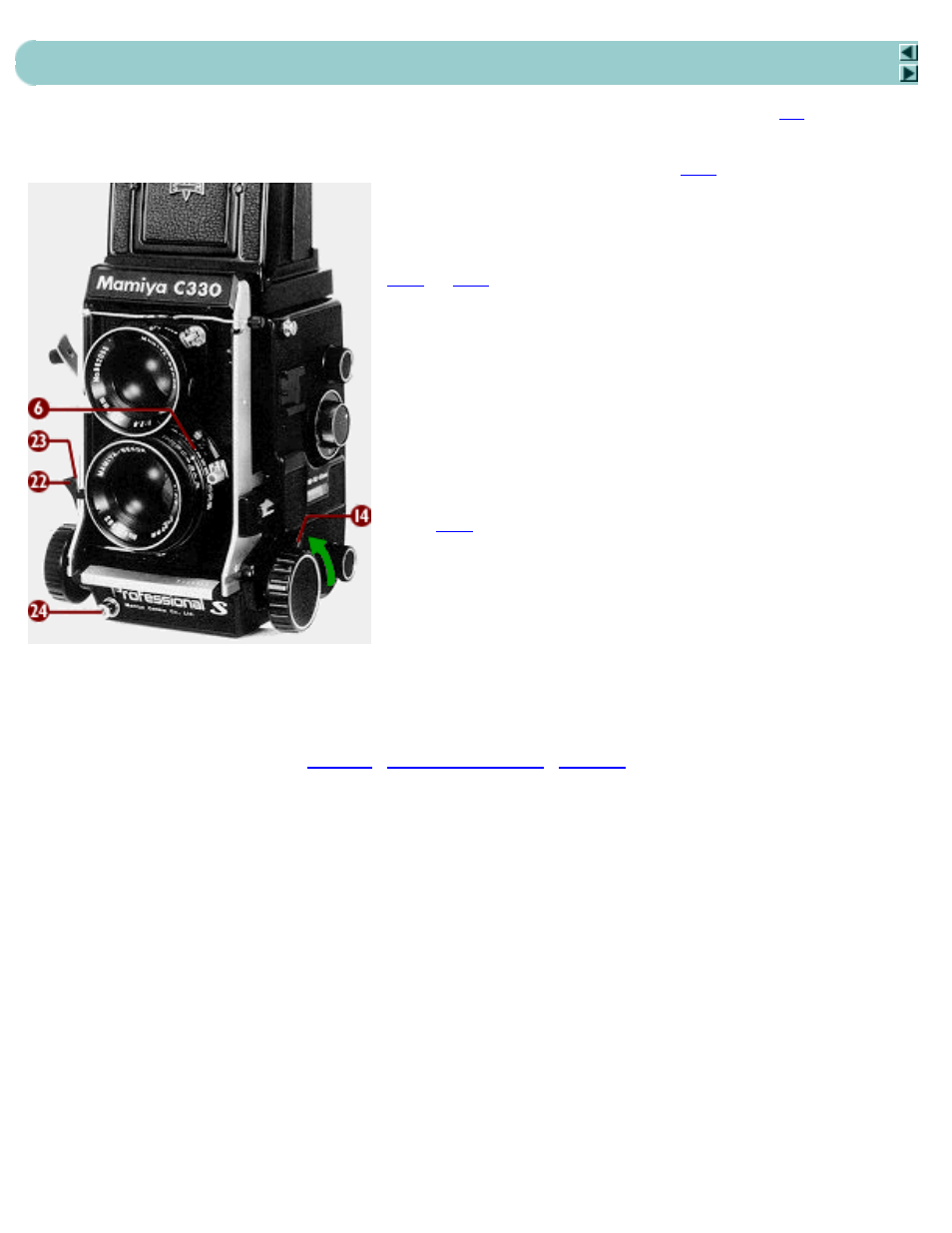 Photographing, Next, Photographing 17 | Mamiya C330 User Manual | Page 19 / 49