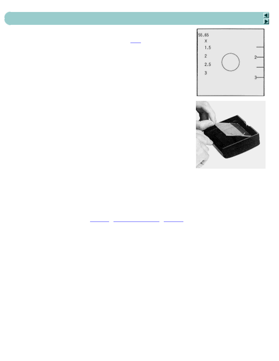 Focusing hood, Refer to, P.22 | Next, Close-up photography (cont.) 22 | Mamiya C330 User Manual | Page 24 / 49
