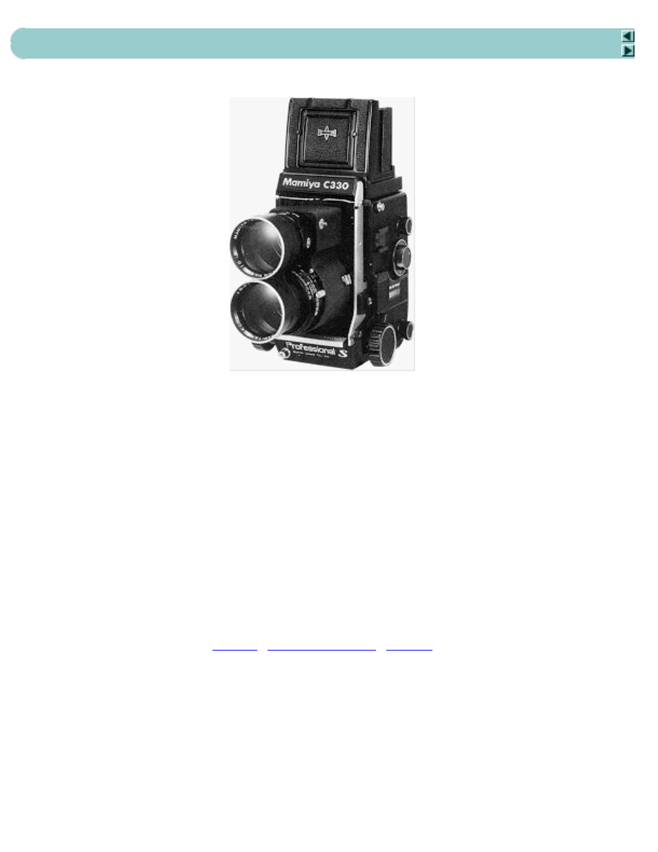 Next, Precautions on shutter operations (cont.) 30 | Mamiya C330 User Manual | Page 33 / 49