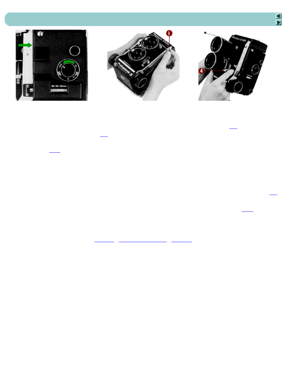 Lens mounting/removal, Next, Lens mounting/removal 5 | Mamiya C330 User Manual | Page 7 / 49