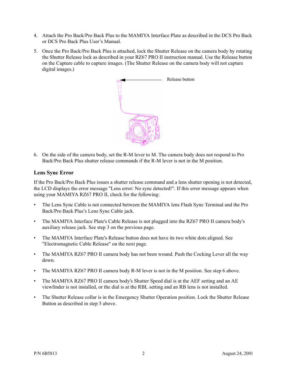 Mamiya RZ67 User Manual | Page 2 / 3