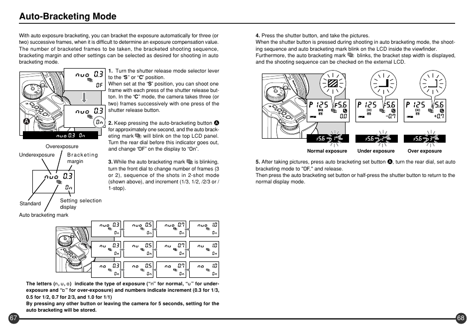 Auto-bracketing mode | Mamiya 645 AFD III User Manual | Page 35 / 56