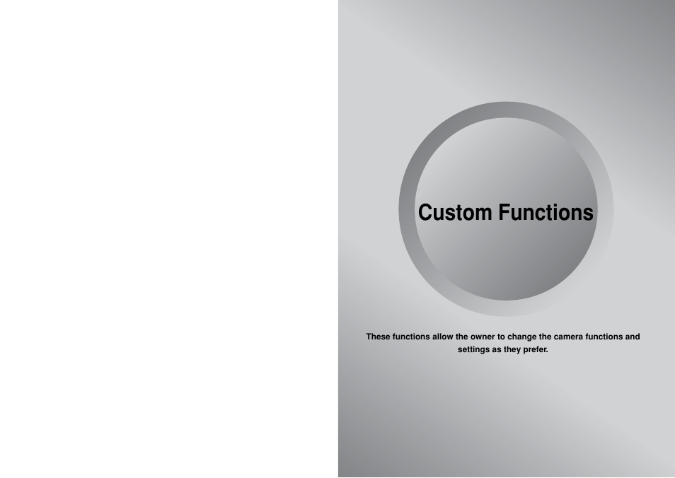 Custom functions | Mamiya 645 AFD III User Manual | Page 46 / 56