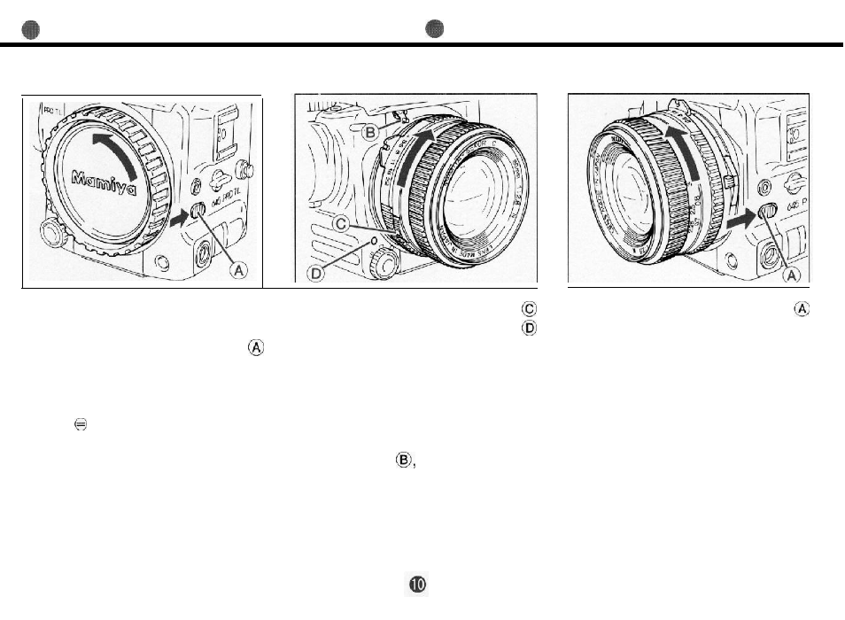 Attaching & removing components, Lenses, Attaching and removing lenses | Mamiya 645 PRO TL User Manual | Page 11 / 46