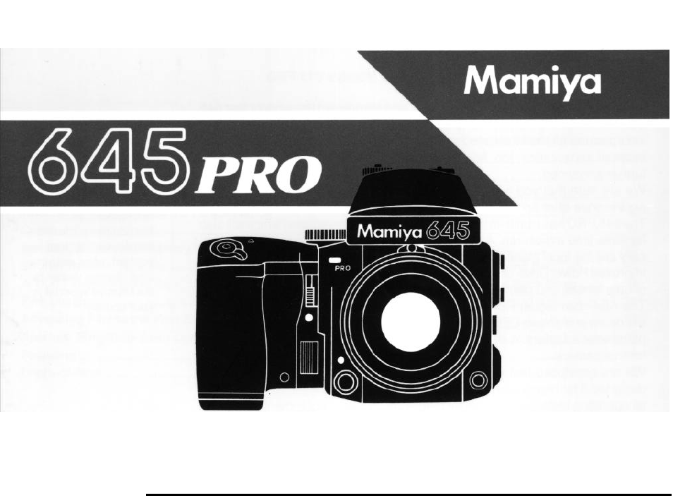 Mamiya PRO 645 User Manual | 43 pages