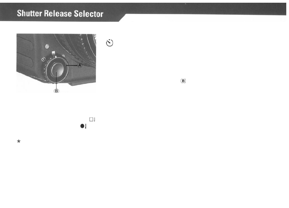 Shutter release selector | Mamiya PRO 645 User Manual | Page 17 / 43