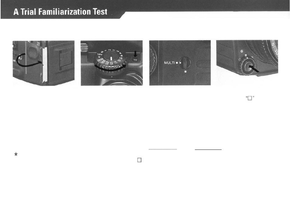 Familiarization test | Mamiya PRO 645 User Manual | Page 18 / 43