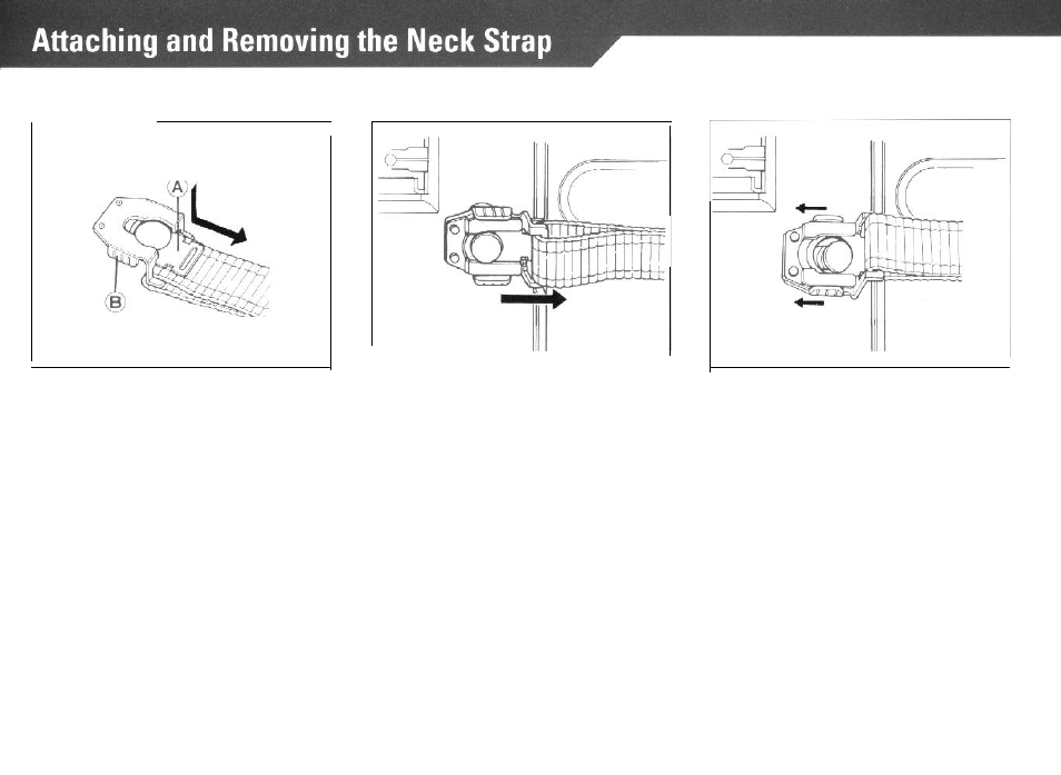 Neck strap - attaching & removing | Mamiya PRO 645 User Manual | Page 35 / 43