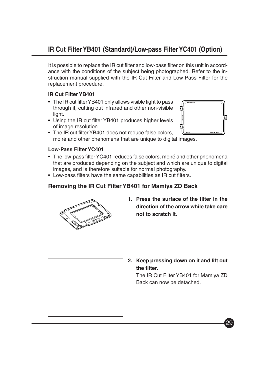Mamiya Digital Back DCUG1205N01 User Manual | Page 29 / 106