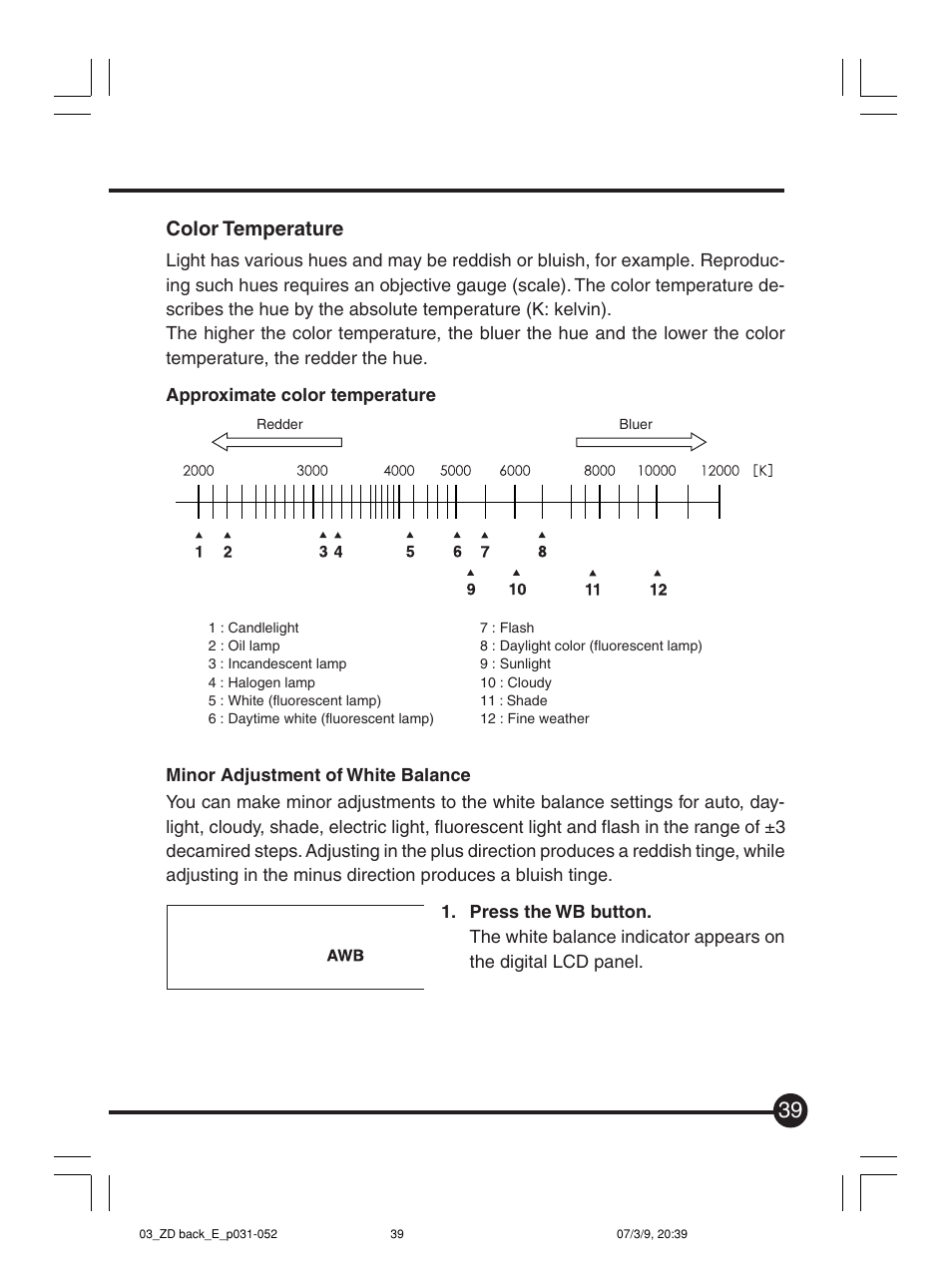 Color temperature | Mamiya Digital Back DCUG1205N01 User Manual | Page 39 / 106