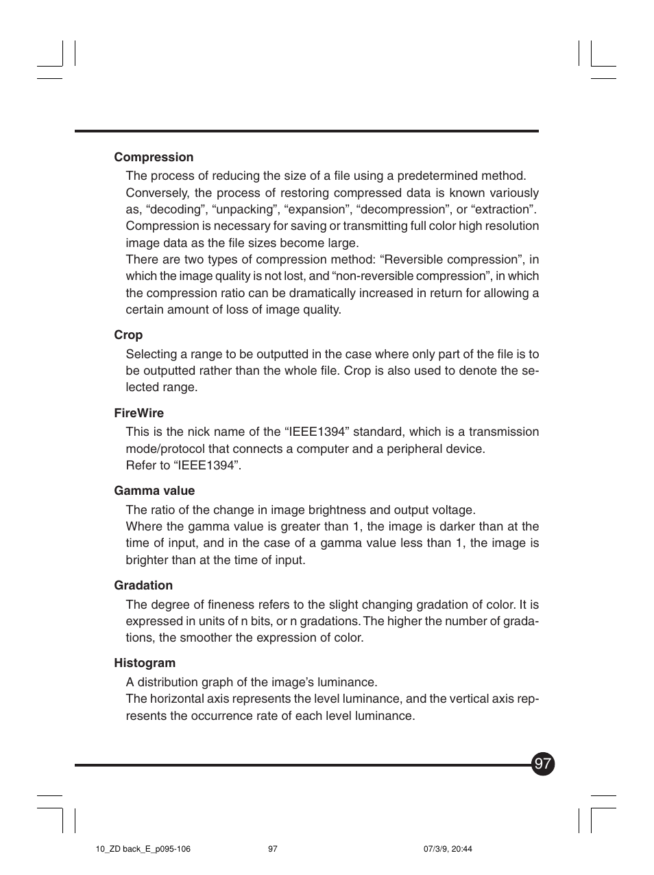 Mamiya Digital Back DCUG1205N01 User Manual | Page 97 / 106
