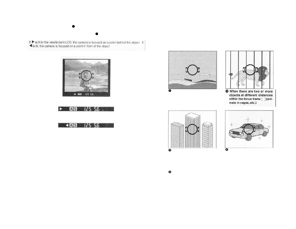 Manual focusing using the focus mark, Subjects with which auto focusing may not work | Mamiya 645 AF User Manual | Page 18 / 44