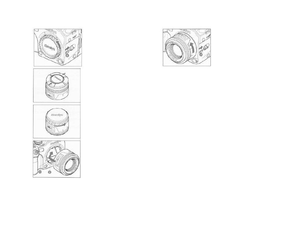 Attaching/removing the lens | Mamiya 645 AF User Manual | Page 9 / 44