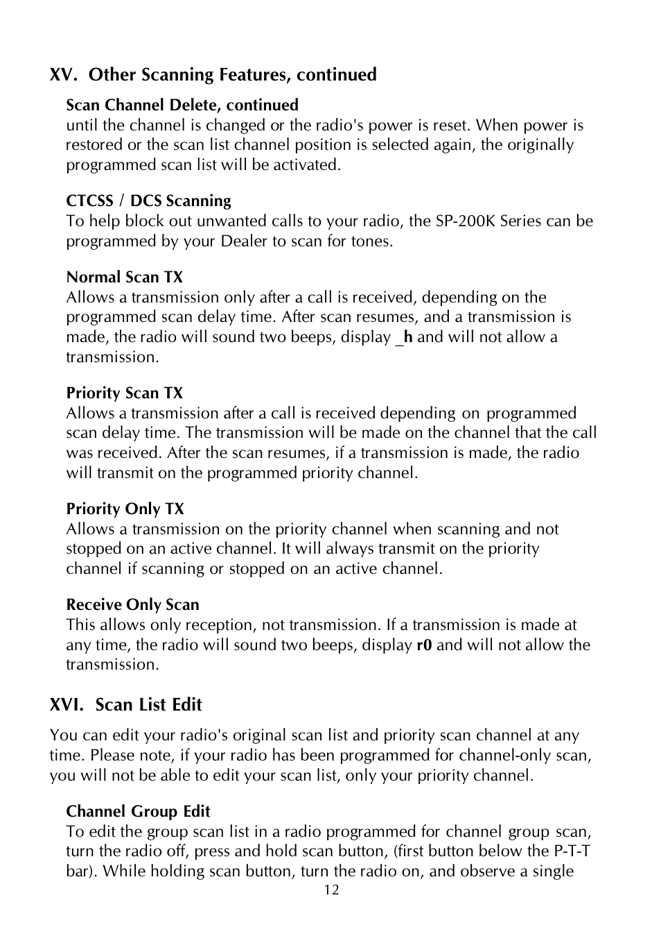 Maxon Telecom SP-200K Series User Manual | Page 16 / 64