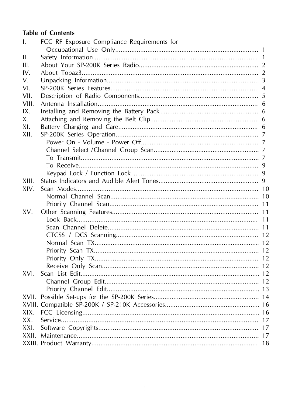 Maxon Telecom SP-200K Series User Manual | Page 2 / 64