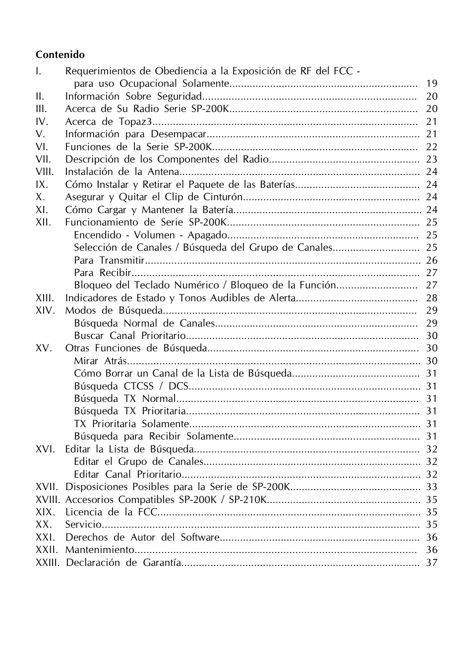 Maxon Telecom SP-200K Series User Manual | Page 23 / 64