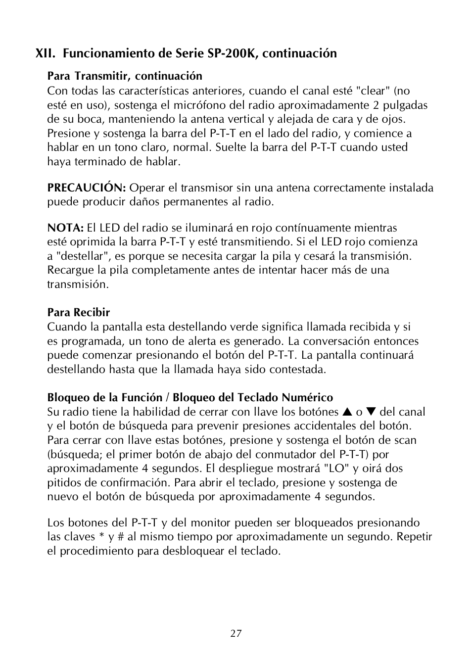 Maxon Telecom SP-200K Series User Manual | Page 32 / 64