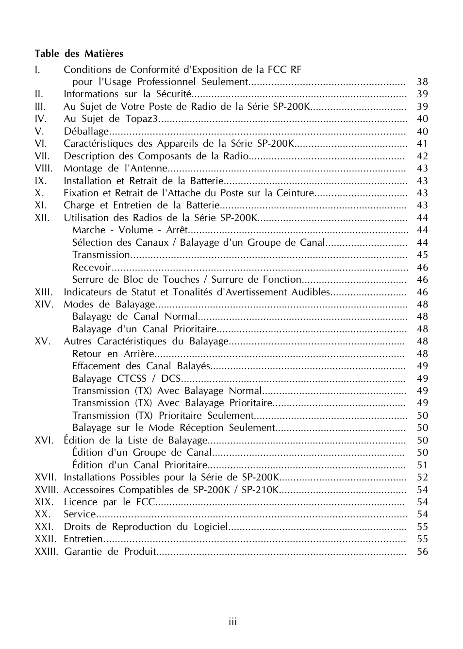 Maxon Telecom SP-200K Series User Manual | Page 4 / 64