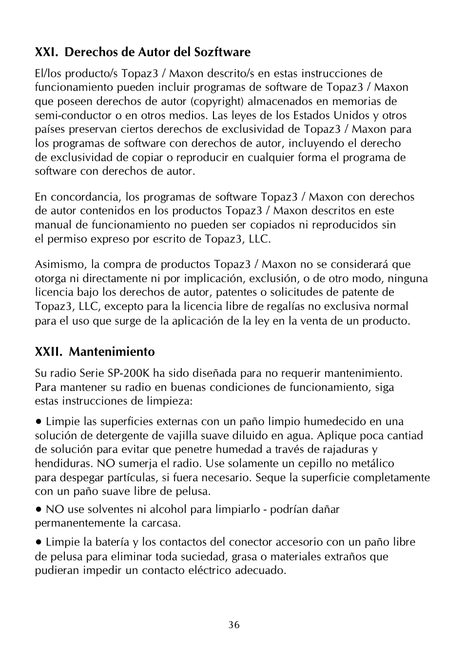 Maxon Telecom SP-200K Series User Manual | Page 41 / 64