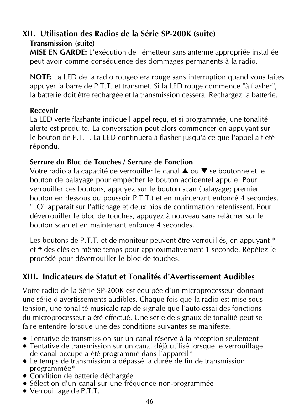 Maxon Telecom SP-200K Series User Manual | Page 52 / 64