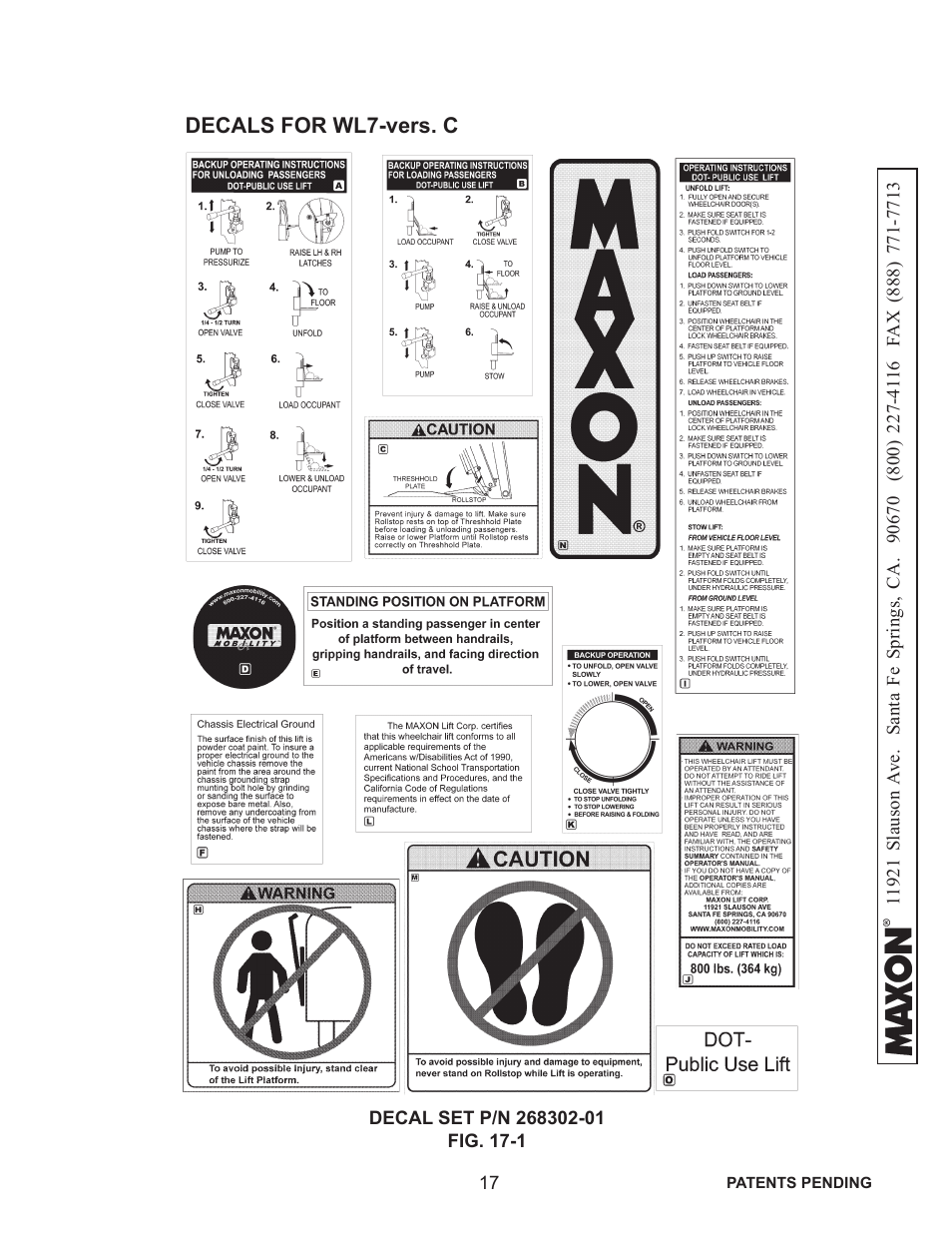 Decals for wl7-vers. c | Maxon Telecom WL7-VERS. C User Manual | Page 17 / 61