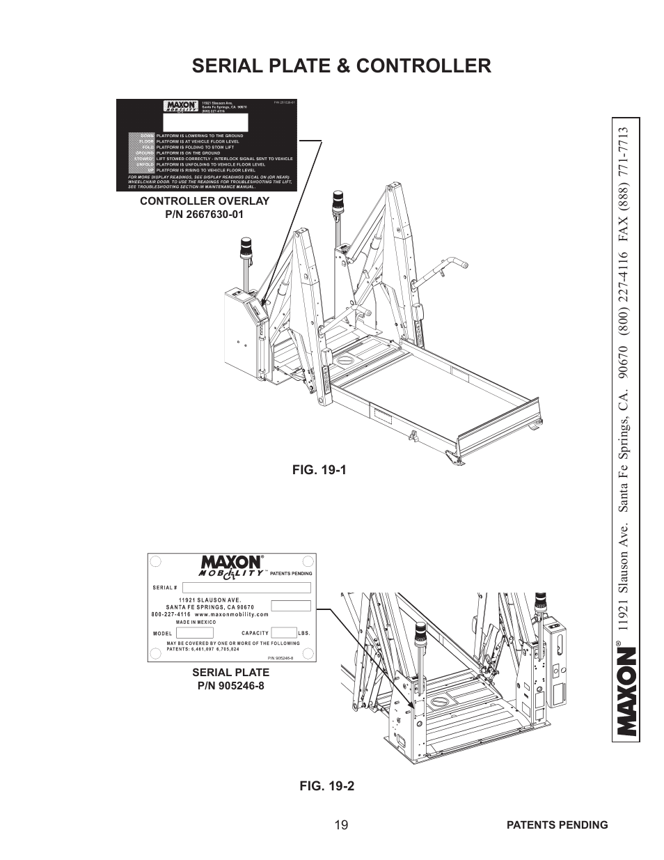 Serial plate & controller | Maxon Telecom WL7-VERS. C User Manual | Page 19 / 61