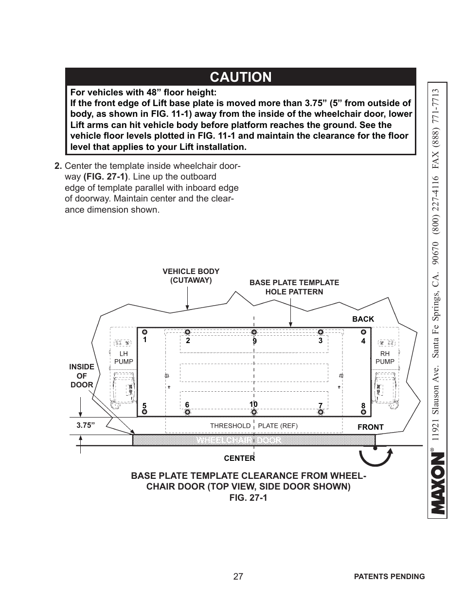 Caution | Maxon Telecom WL7-VERS. C User Manual | Page 27 / 61