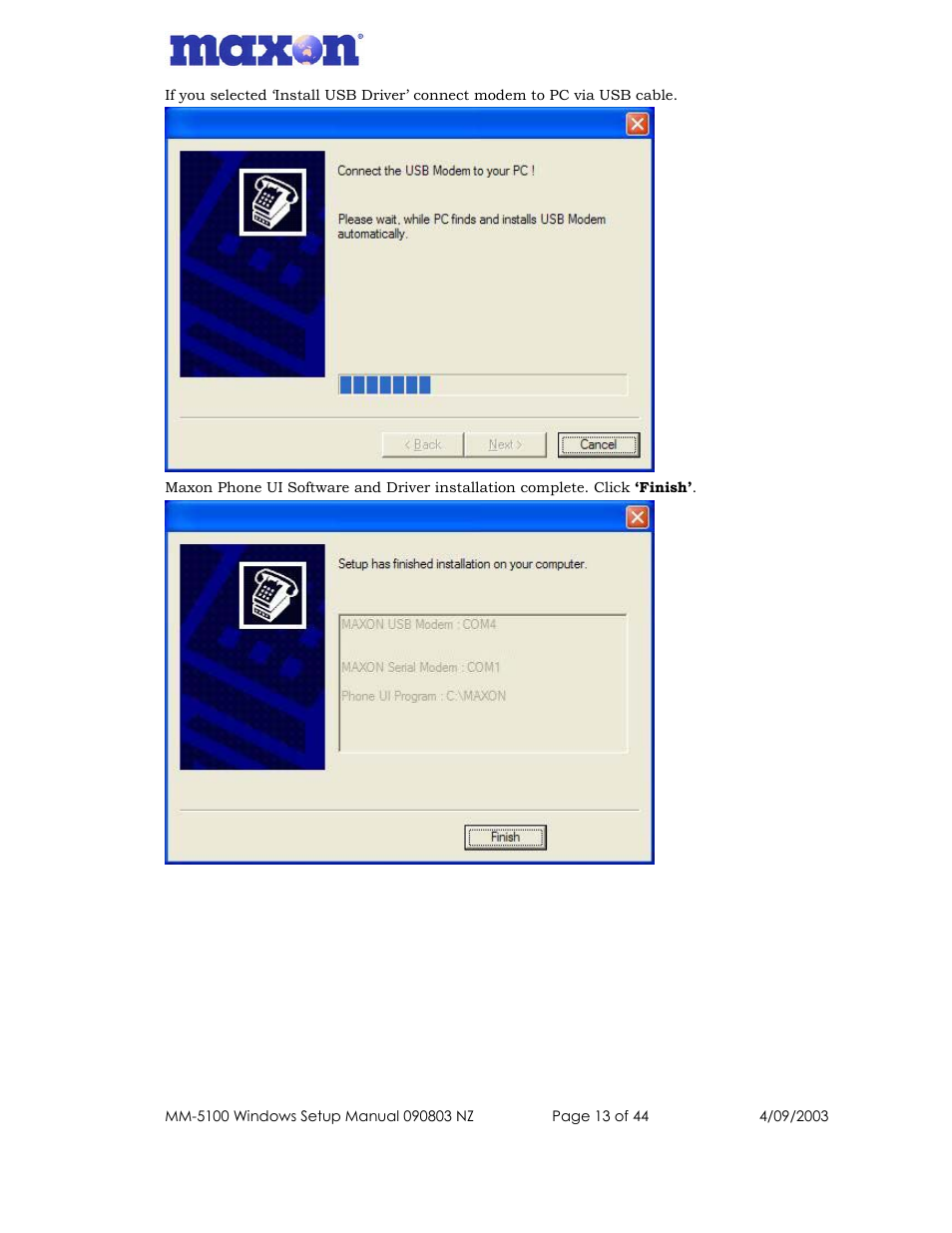 Maxon Telecom MM-5100 User Manual | Page 13 / 44