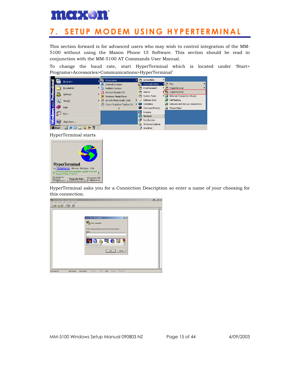 Maxon Telecom MM-5100 User Manual | Page 15 / 44