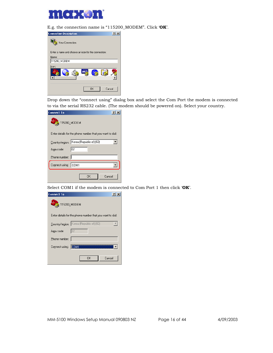 Maxon Telecom MM-5100 User Manual | Page 16 / 44
