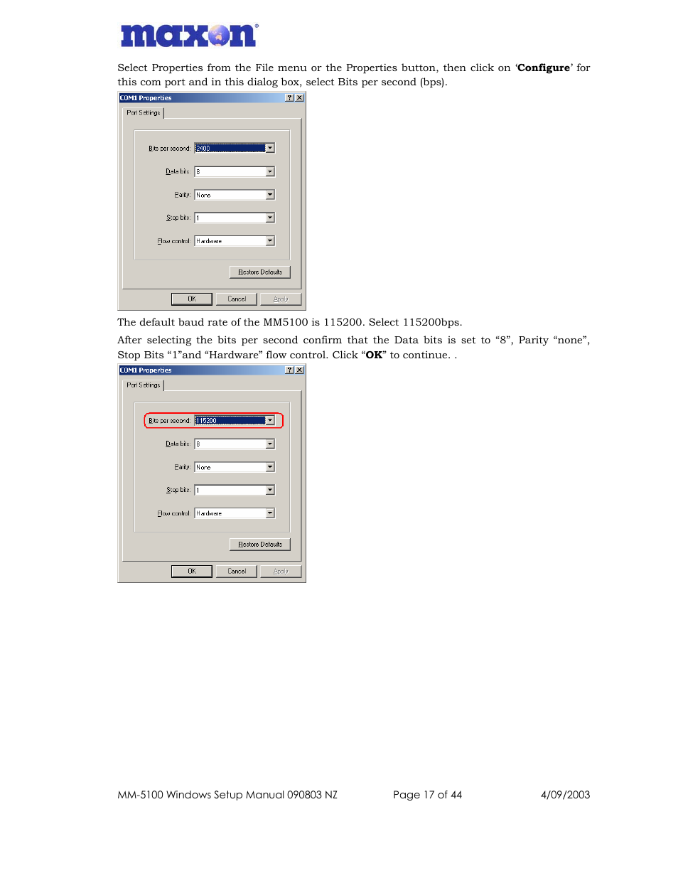 Maxon Telecom MM-5100 User Manual | Page 17 / 44