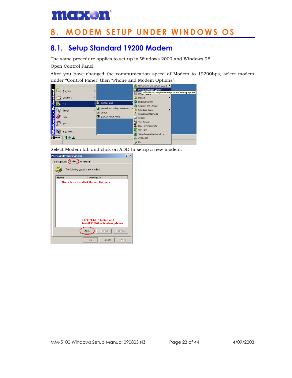 Maxon Telecom MM-5100 User Manual | Page 23 / 44