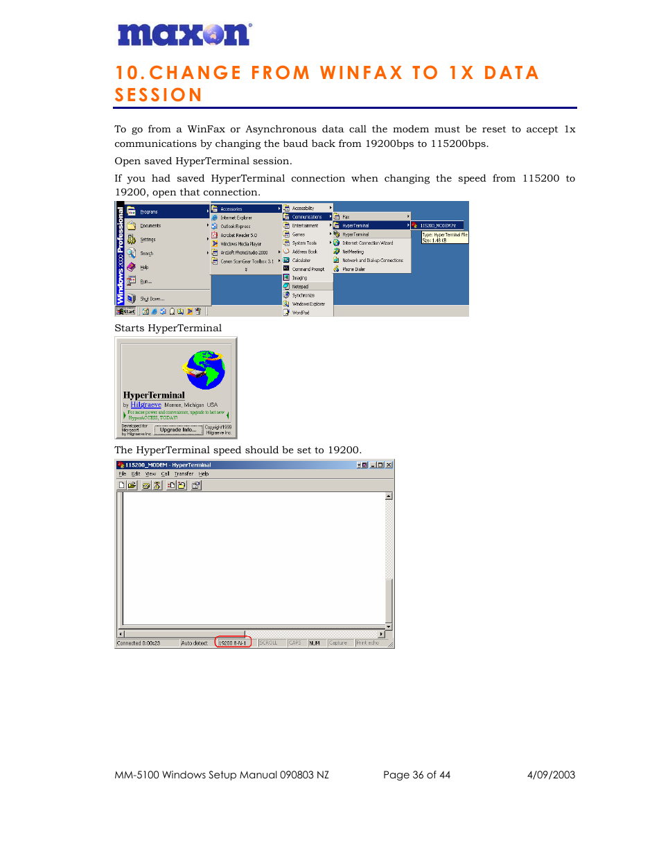 Maxon Telecom MM-5100 User Manual | Page 36 / 44