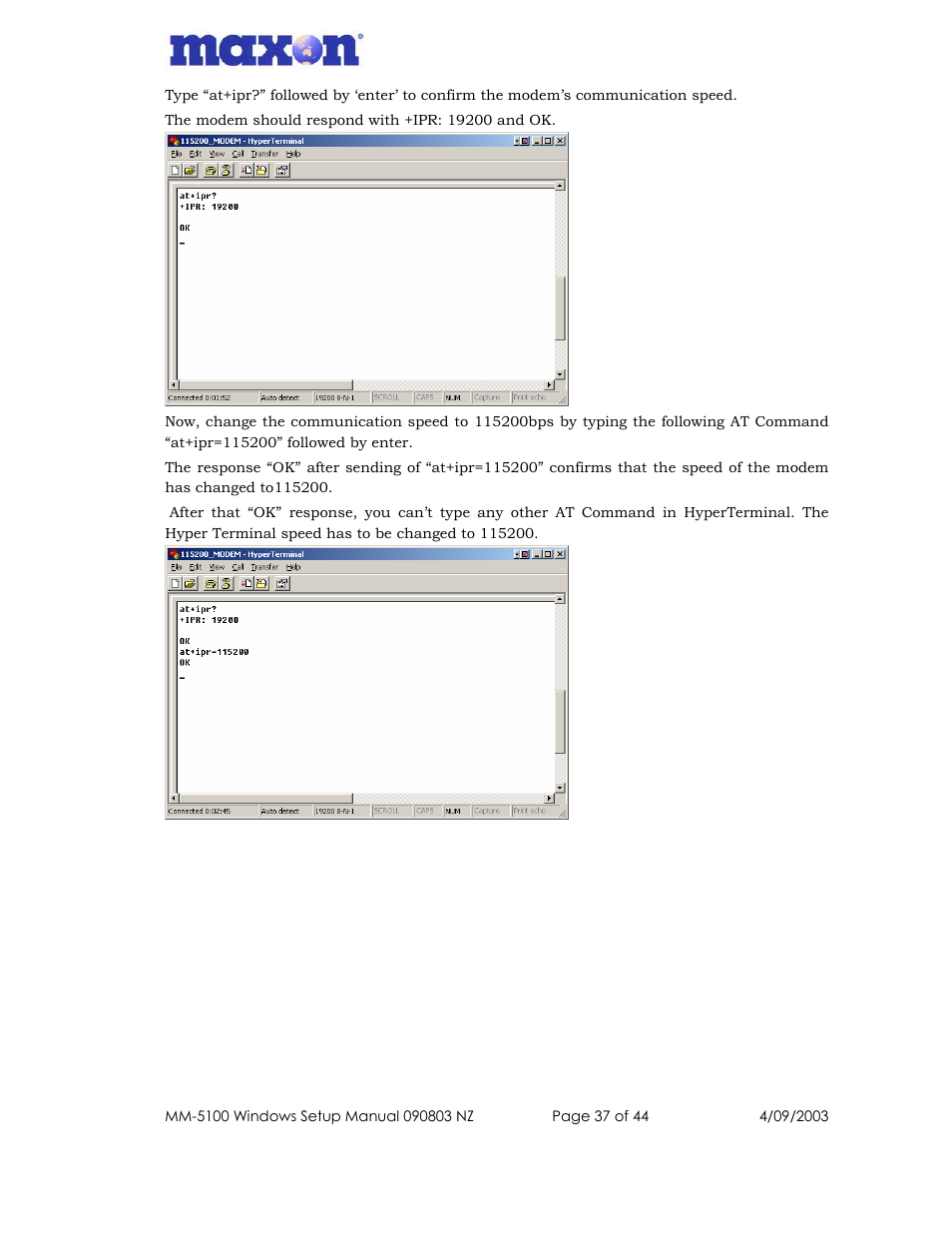 Maxon Telecom MM-5100 User Manual | Page 37 / 44