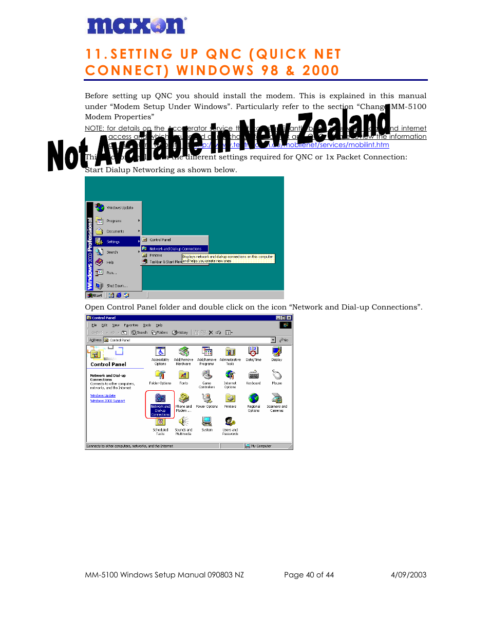 Maxon Telecom MM-5100 User Manual | Page 40 / 44