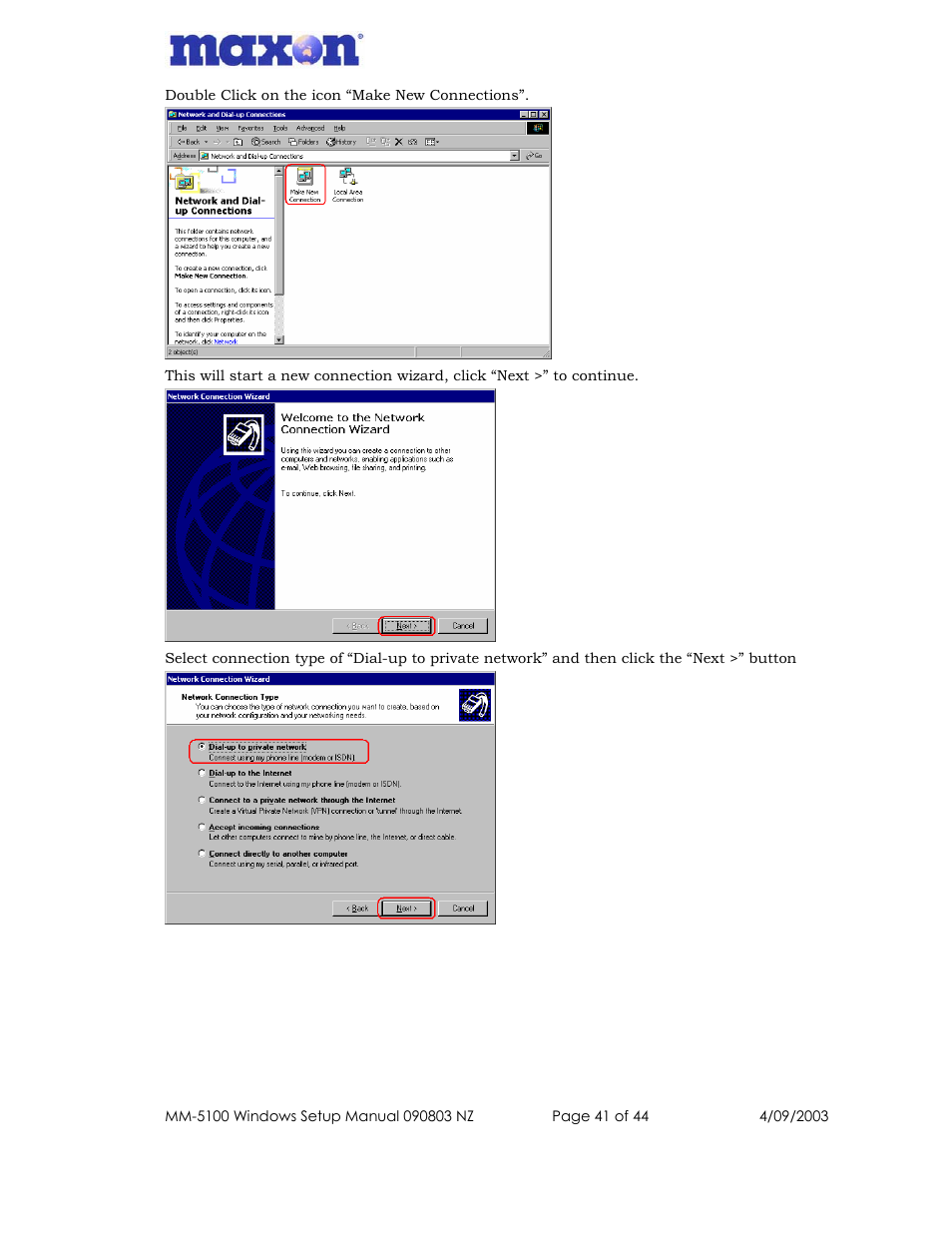 Maxon Telecom MM-5100 User Manual | Page 41 / 44