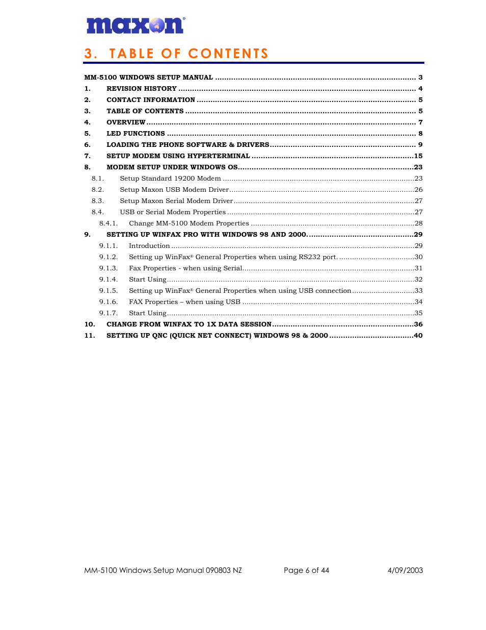 Maxon Telecom MM-5100 User Manual | Page 6 / 44
