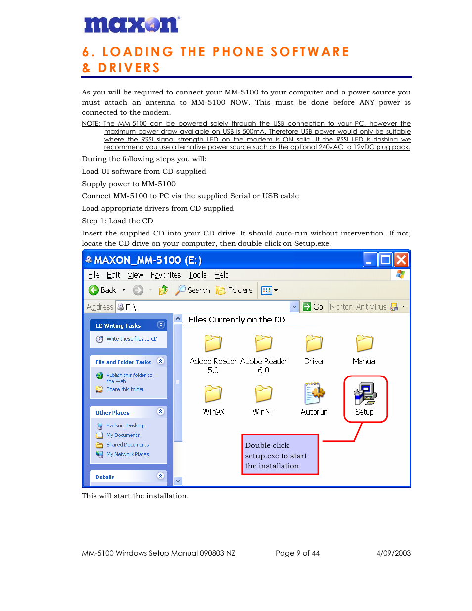 Maxon Telecom MM-5100 User Manual | Page 9 / 44