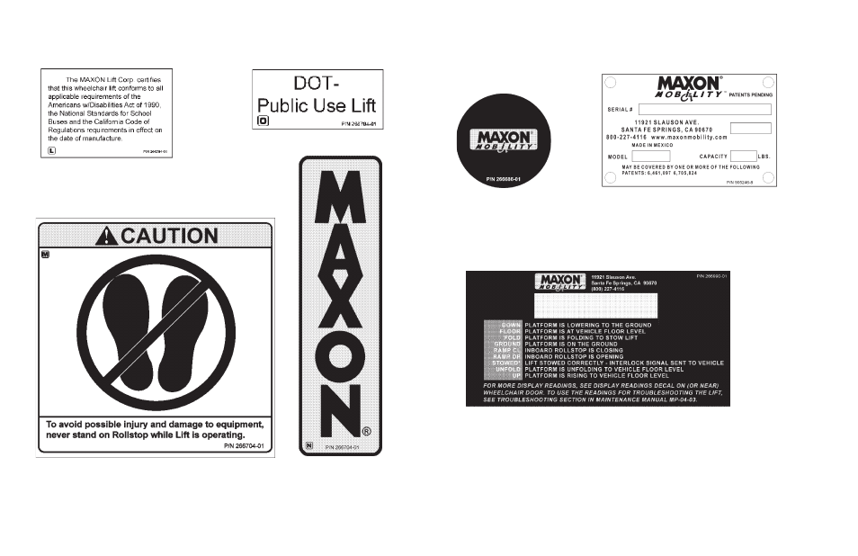 Decals and decal placement - continued | Maxon Telecom WL7 User Manual | Page 12 / 29