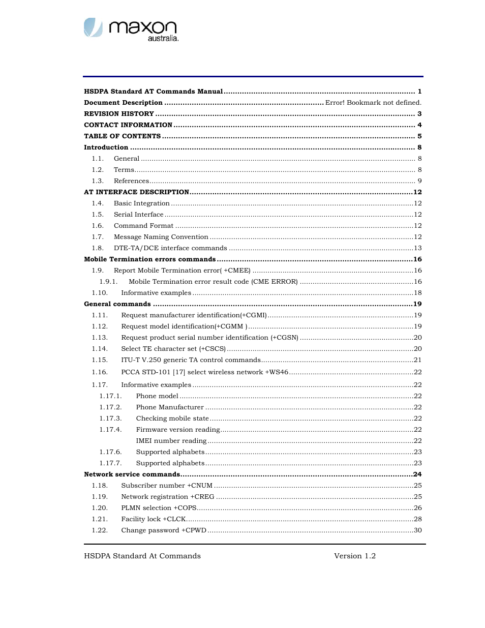 Maxon Telecom MODMAX MM-6280IND User Manual | Page 5 / 61