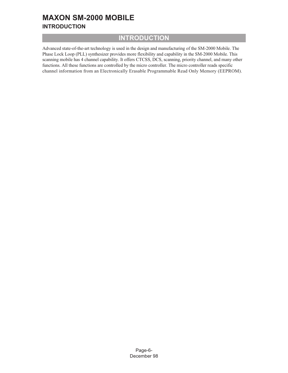 Maxon sm-2000 mobile | Maxon Telecom FM Mobile radio SM-2000 User Manual | Page 10 / 74