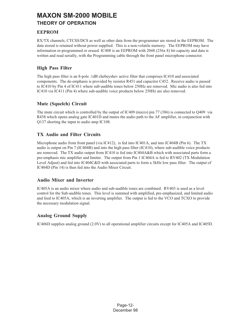 Maxon sm-2000 mobile | Maxon Telecom FM Mobile radio SM-2000 User Manual | Page 16 / 74