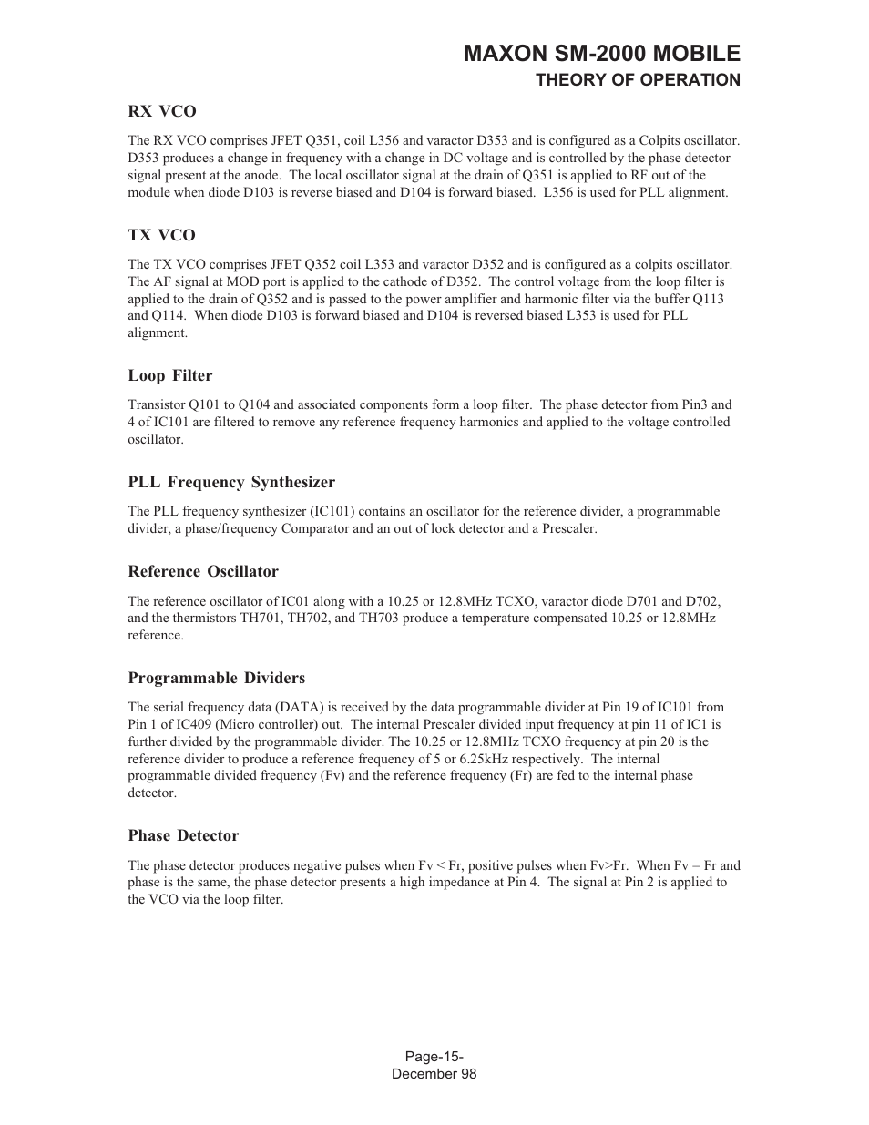 Maxon sm-2000 mobile | Maxon Telecom FM Mobile radio SM-2000 User Manual | Page 19 / 74