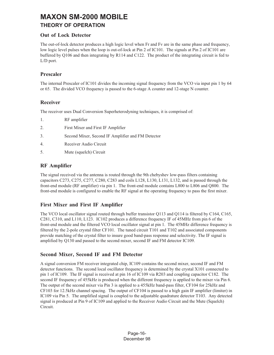 Maxon sm-2000 mobile | Maxon Telecom FM Mobile radio SM-2000 User Manual | Page 20 / 74