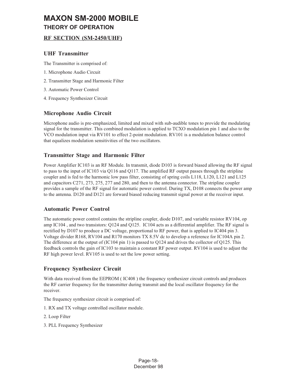 Maxon sm-2000 mobile | Maxon Telecom FM Mobile radio SM-2000 User Manual | Page 22 / 74