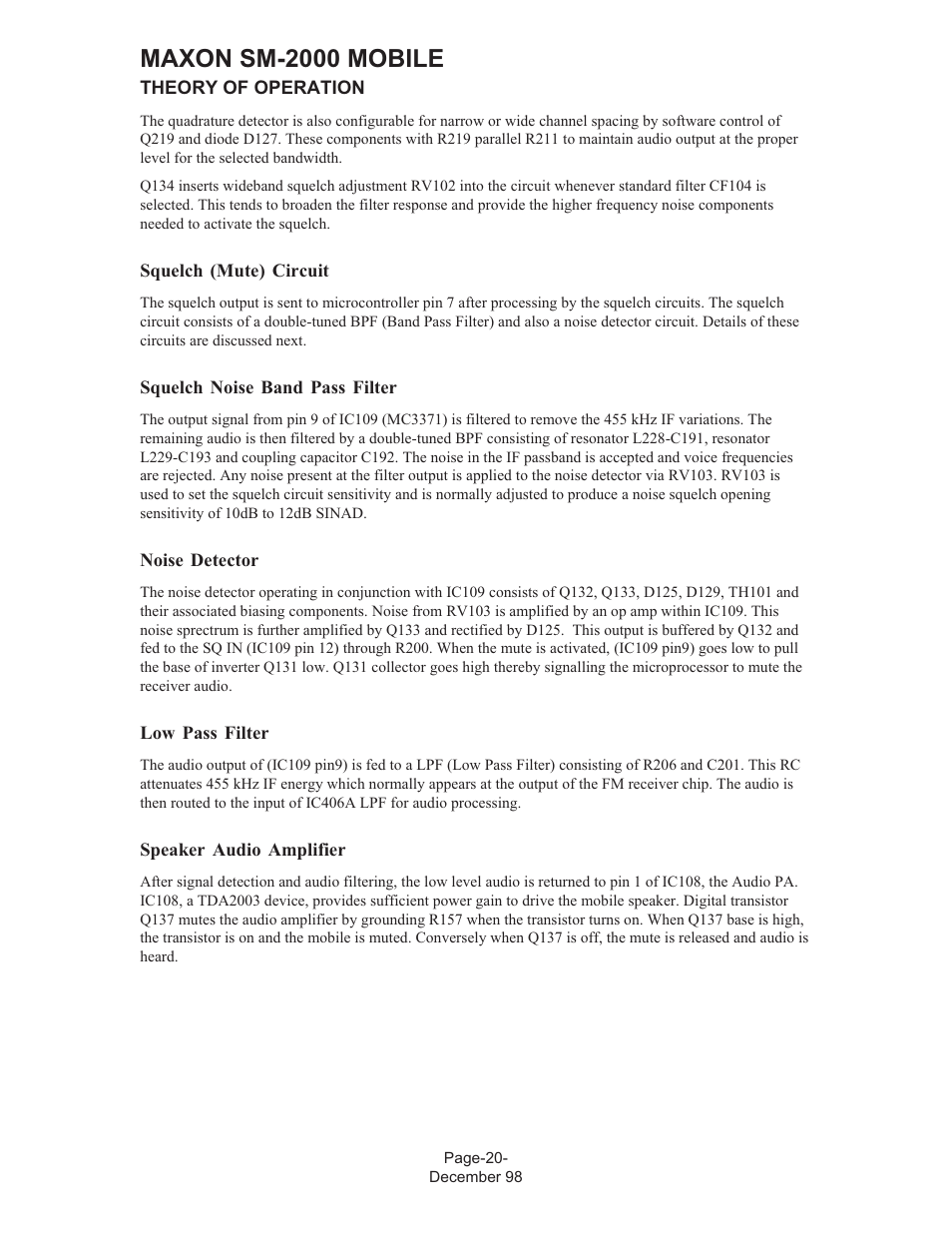 Maxon sm-2000 mobile | Maxon Telecom FM Mobile radio SM-2000 User Manual | Page 24 / 74