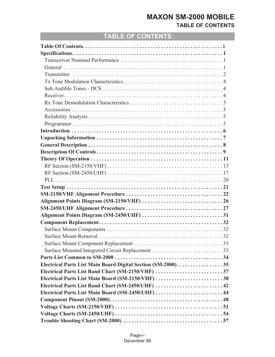 Maxon sm-2000 mobile | Maxon Telecom FM Mobile radio SM-2000 User Manual | Page 3 / 74