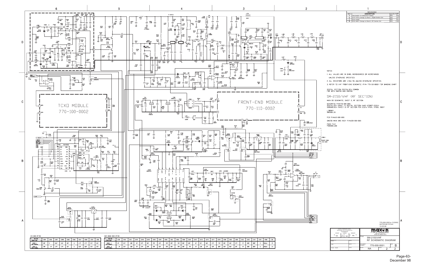 Page-63- december 98 | Maxon Telecom FM Mobile radio SM-2000 User Manual | Page 67 / 74
