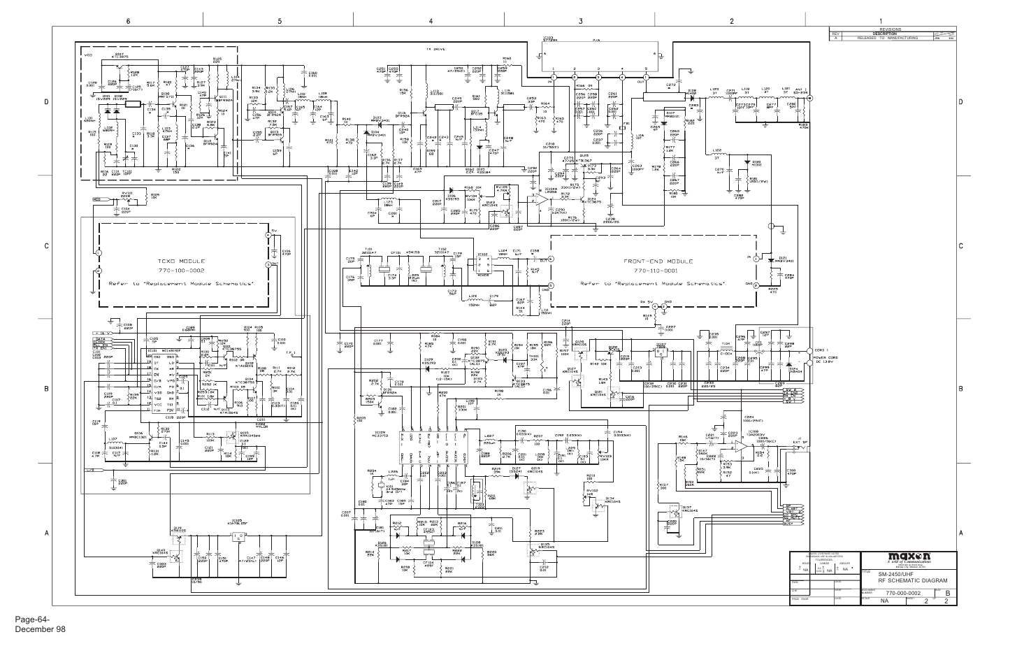 Page-64- december 98 | Maxon Telecom FM Mobile radio SM-2000 User Manual | Page 68 / 74