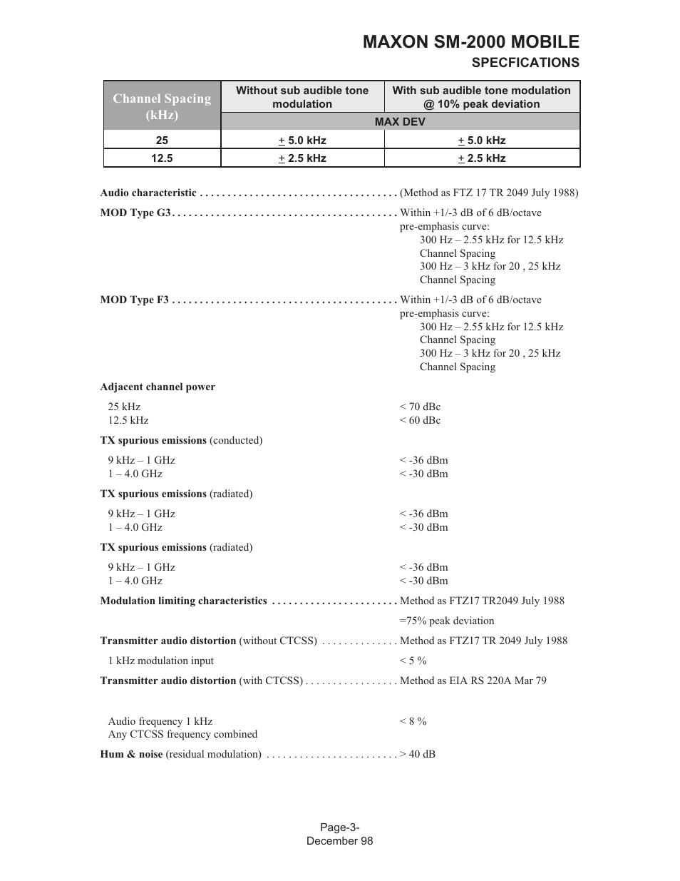 Maxon sm-2000 mobile | Maxon Telecom FM Mobile radio SM-2000 User Manual | Page 7 / 74